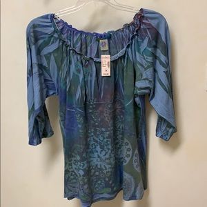 Pretty Floral Blouse NWT Size 1X